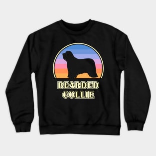 Bearded Collie Vintage Sunset Dog Crewneck Sweatshirt